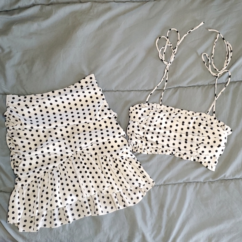 NWOT FashionNova || Retro-style 2-piece polka dot summer set